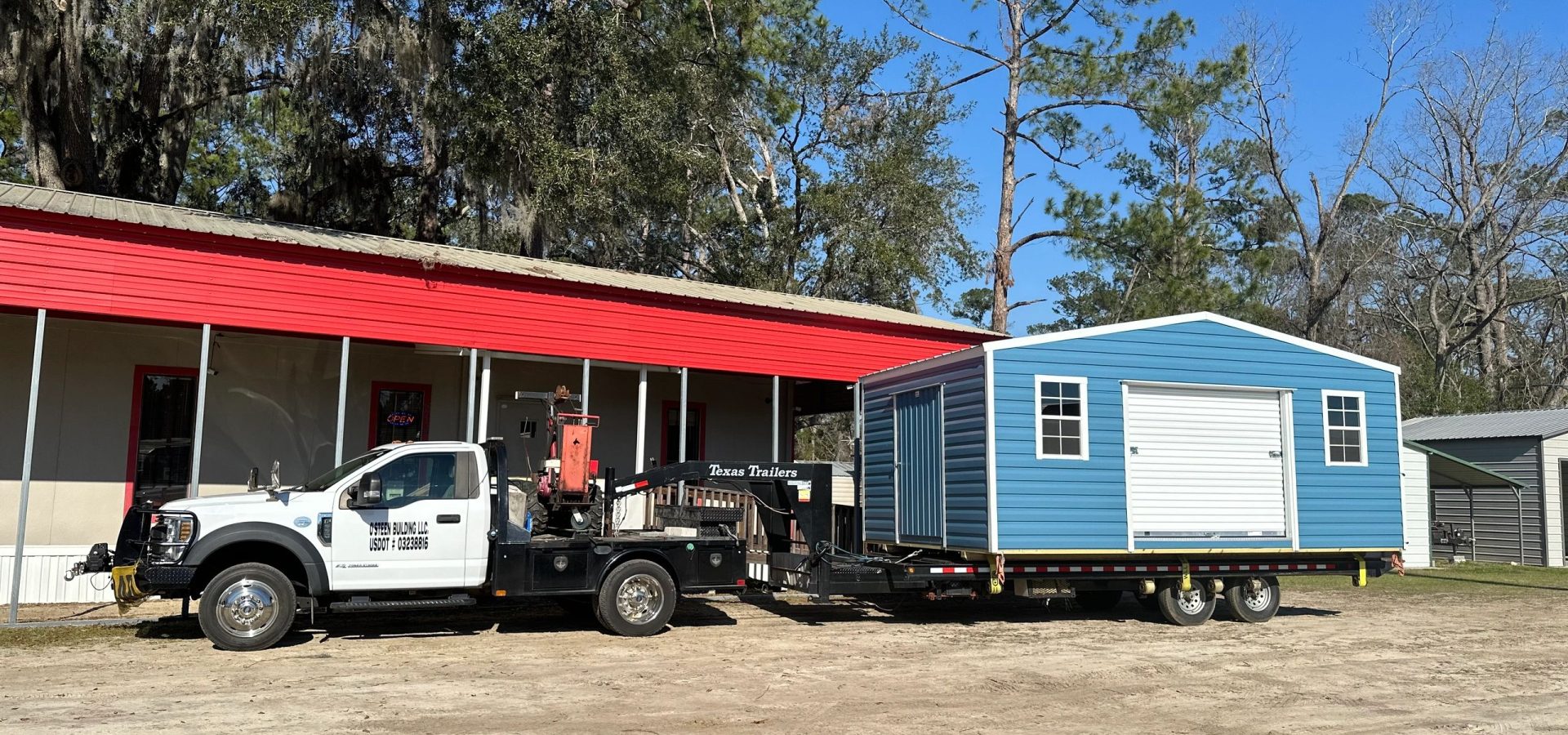 O'Steen Buildings display lot in Valdosta, Georgia